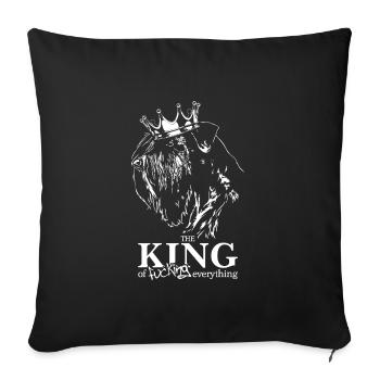 Schnauzer géant roi chien disant chiens chien - Housse de coussin décorative 45 x 45 cm - noir - Devant
