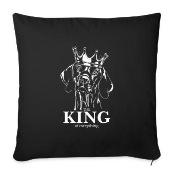 Magyar Vizsla King of everything Dogs Wilsigns - Sofa pillowcase 17,3'' x 17,3'' (45 x 45 cm) - black - Front