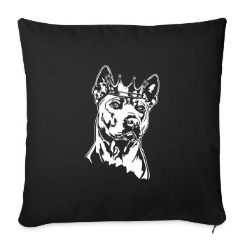 Thai Ridgeback Crown Dogs Dog Wilsigns - Sofa pillowcase 17,3'' x 17,3'' (45 x 45 cm) - black - Front