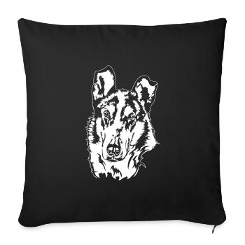 Shorthaired Collie Portrait Dogs Dog Wilsigns - Sofa pillowcase 17,3'' x 17,3'' (45 x 45 cm) - black - Front