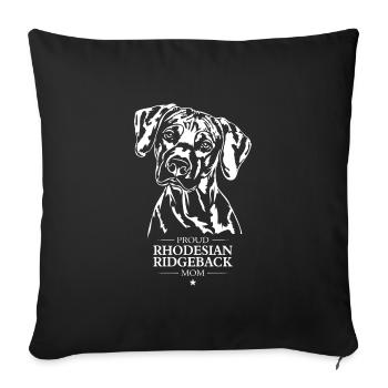 Rhodesian Ridgeback Mom Dog Dog Wilsigns - Sofa pillowcase 17,3'' x 17,3'' (45 x 45 cm) - black - Front