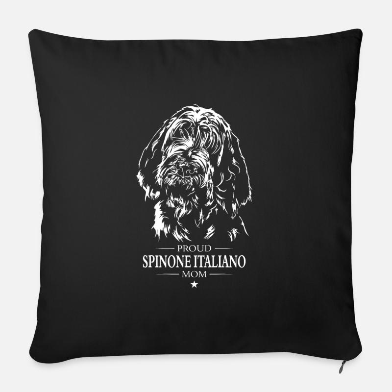Spinone Italiano Mom Hunde Hund Wilsigns - Sofakissenbezug 45 x 45 cm - Schwarz