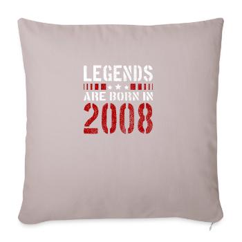 LÉGENDES SONT EN 2008 T-SHIRT NÉ DE NOËL ANNIVERSAIRE - Housse de coussin décorative 45 x 45 cm - taupe clair - Devant