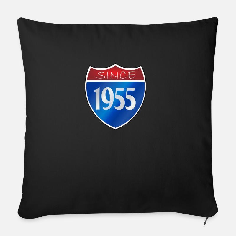depuis 1955 - Housse de coussin décorative 45 x 45 cm - noir