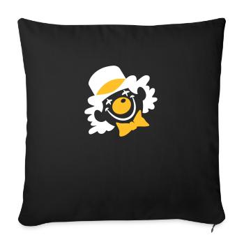 A Clown Face - Sofa pillowcase 17,3'' x 17,3'' (45 x 45 cm) - black - Front