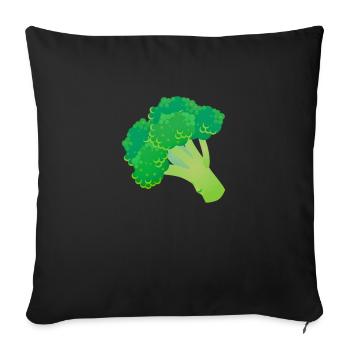 Brocoli Brocoli Légumes Cadeau Vert - Housse de coussin décorative 45 x 45 cm - noir - Devant
