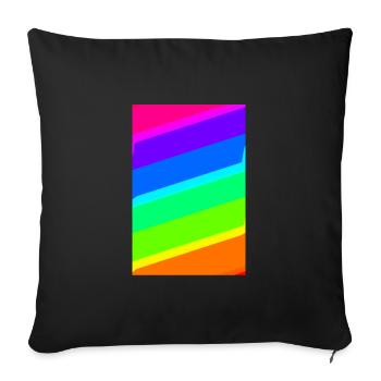 | de dégradé Couleurs arc-en-ciel | Modèle - Housse de coussin décorative 45 x 45 cm - noir - Devant