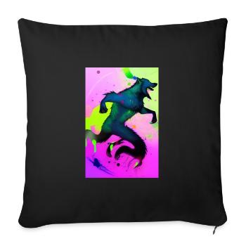 Werwolf | Wolf | Fabelwesen | Monster | Mystisch - Sofakissenbezug 45 x 45 cm - Schwarz - Vorne