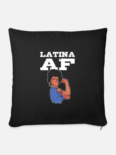 Afro Latina - Sofakissenbezug 45 x 45 cm - Schwarz