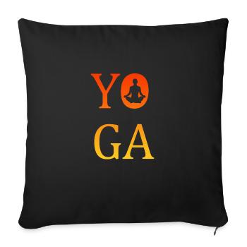 Yoga - Sofakissenbezug 45 x 45 cm - Schwarz - Vorne
