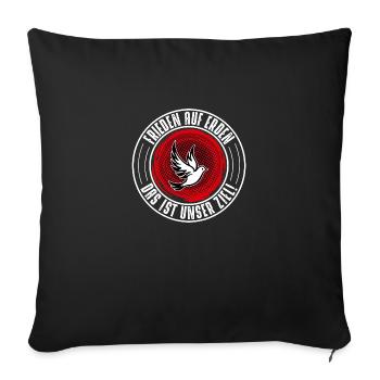 Peace on Earth - Sofa pillowcase 17,3'' x 17,3'' (45 x 45 cm) - black - Front