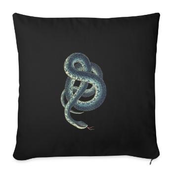 Serpent - Housse de coussin décorative 45 x 45 cm - noir - Devant