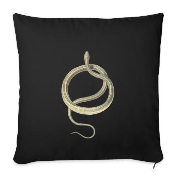 Snake - Sofa pillowcase 17,3'' x 17,3'' (45 x 45 cm) - black - Front