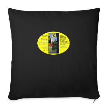 Prayer of Exorcism - Sofa pillowcase 17,3'' x 17,3'' (45 x 45 cm) - black - Front