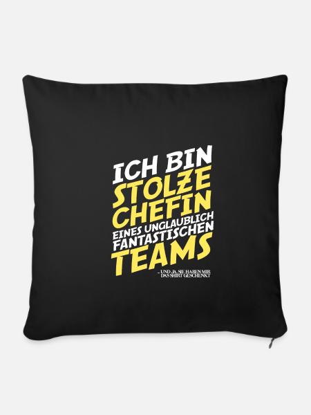 Stolze Chefin Eines Fantastischen Team Chef Büro - Pudebetræk 45 x 45 cm - sort