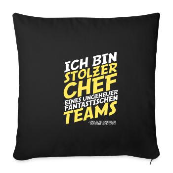 Fier patron d’un bureau de patron d’équipe fantastique - Housse de coussin décorative 45 x 45 cm - noir - Devant