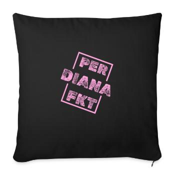 Prénom Diana - Housse de coussin décorative 45 x 45 cm - noir - Devant