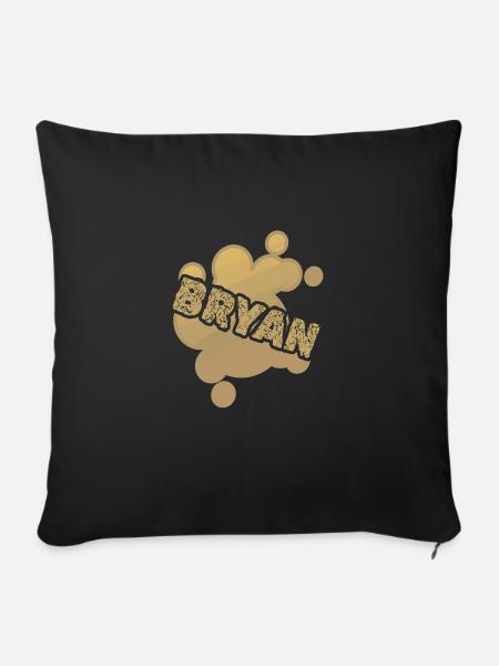 Bryan - Sofakissenbezug 45 x 45 cm - Schwarz