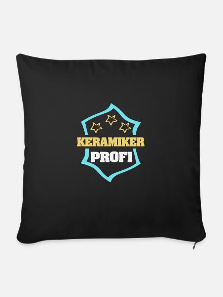 Beruf Keramiker - Sofakissenbezug 45 x 45 cm - Schwarz
