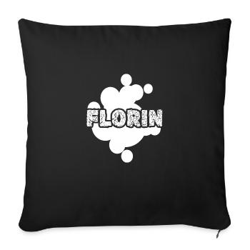 Cadeau pour Florin - Housse de coussin décorative 45 x 45 cm - noir - Devant