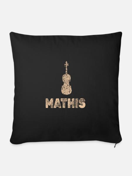 Mathis als Bratsche - Sofakissenbezug 45 x 45 cm - Schwarz