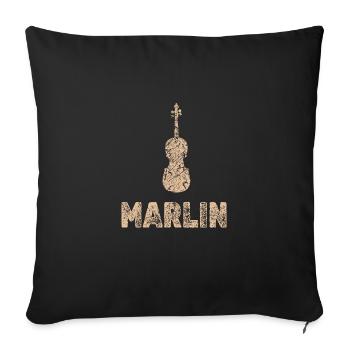 Marlin à l’alto - Housse de coussin décorative 45 x 45 cm - noir - Devant