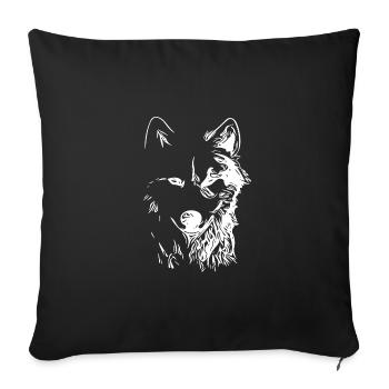 Vintage dog portrait for dog owners - Sofa pillowcase 17,3'' x 17,3'' (45 x 45 cm) - black - Front