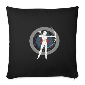 Archer Shooting Sports Sports Shooters Cadeau - Housse de coussin décorative 45 x 45 cm - noir - Devant