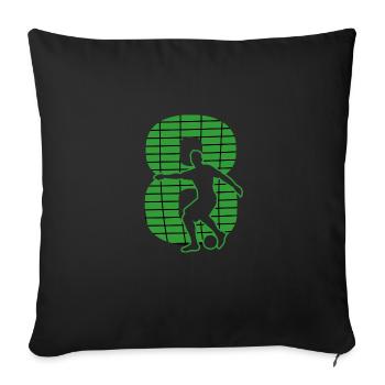 soccer sport soccer soccer field - Sofa pillowcase 17,3'' x 17,3'' (45 x 45 cm) - black - Front