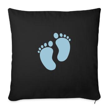 baby feet - Sofa pillowcase 17,3'' x 17,3'' (45 x 45 cm) - black - Front