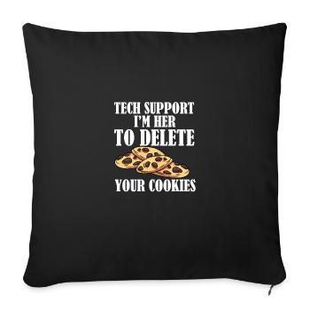 Tech Support Informatiker Programmierer Computer - Sofakissenbezug 45 x 45 cm - Schwarz - Vorne