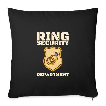 Abteilung Ringsicherheit - Sofakissenbezug 45 x 45 cm - Schwarz - Vorne