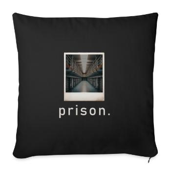 Ambiance de prison rétro Photo - Housse de coussin décorative 45 x 45 cm - noir - Devant