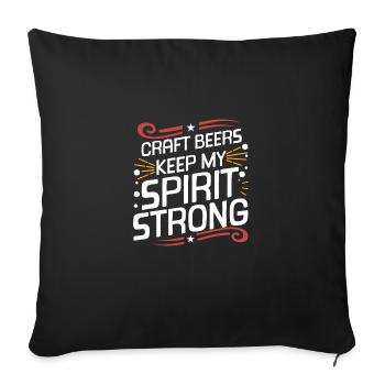 Les bières artisanales gardent mon fort Design pour la bière - Housse de coussin décorative 45 x 45 cm - noir - Devant