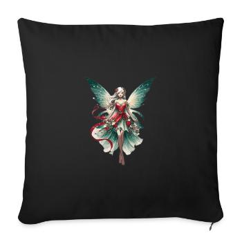 Christmas - Fairy - Sofa pillowcase 17,3'' x 17,3'' (45 x 45 cm) - black - Front
