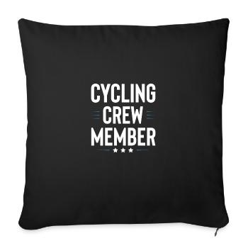 Cycling Crew - Sofa pillowcase 17,3'' x 17,3'' (45 x 45 cm) - black - Front