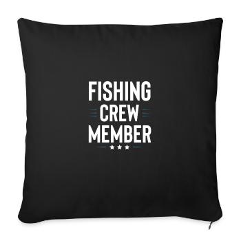 Fishing Crew - Sofa pillowcase 17,3'' x 17,3'' (45 x 45 cm) - black - Front