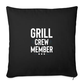 Équipe de grillades - Housse de coussin décorative 45 x 45 cm - noir - Devant