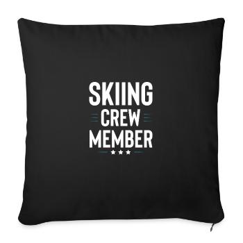 Équipe de ski - Housse de coussin décorative 45 x 45 cm - noir - Devant