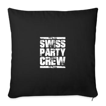 Swiss Party Holiday Crew Switzerland - Sofa pillowcase 17,3'' x 17,3'' (45 x 45 cm) - black - Front