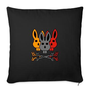 bad bunny aesthetic danger style - Sofa pillowcase 17,3'' x 17,3'' (45 x 45 cm) - black - Front