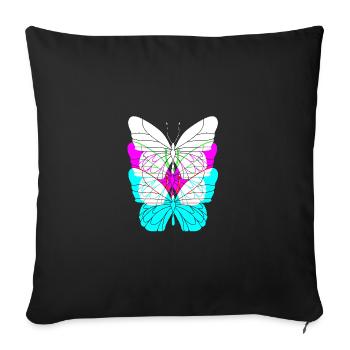 Rave Raver Musique techno Techno basse Table de mixage - Housse de coussin décorative 45 x 45 cm - noir - Devant