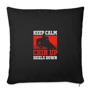 Show Jumping Show Jumping - Sofa pillowcase 17,3'' x 17,3'' (45 x 45 cm) - black - Front