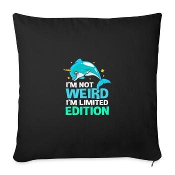 Narval - Housse de coussin décorative 45 x 45 cm - noir - Devant