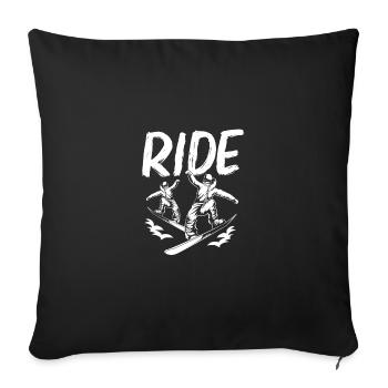 Snowboard Snowboarding Snowboard Holidays Snowboarders - Sofa pillowcase 17,3'' x 17,3'' (45 x 45 cm) - black - Front
