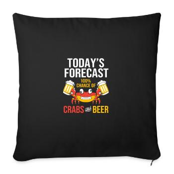 Crabe - Housse de coussin décorative 45 x 45 cm - noir - Devant
