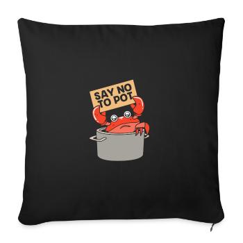 Crabe - Housse de coussin décorative 45 x 45 cm - noir - Devant