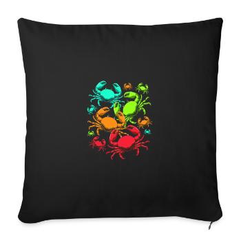 Crab - Sofa pillowcase 17,3'' x 17,3'' (45 x 45 cm) - black - Front