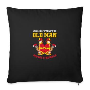 Firefighter Fire Brigade - Sofa pillowcase 17,3'' x 17,3'' (45 x 45 cm) - black - Front
