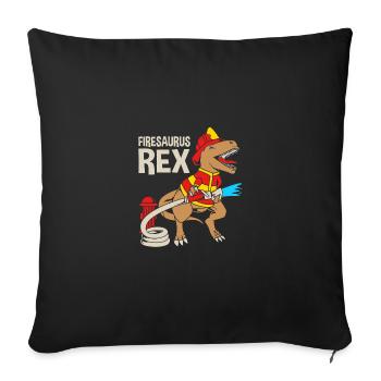 Pompier Pompier - Housse de coussin décorative 45 x 45 cm - noir - Devant